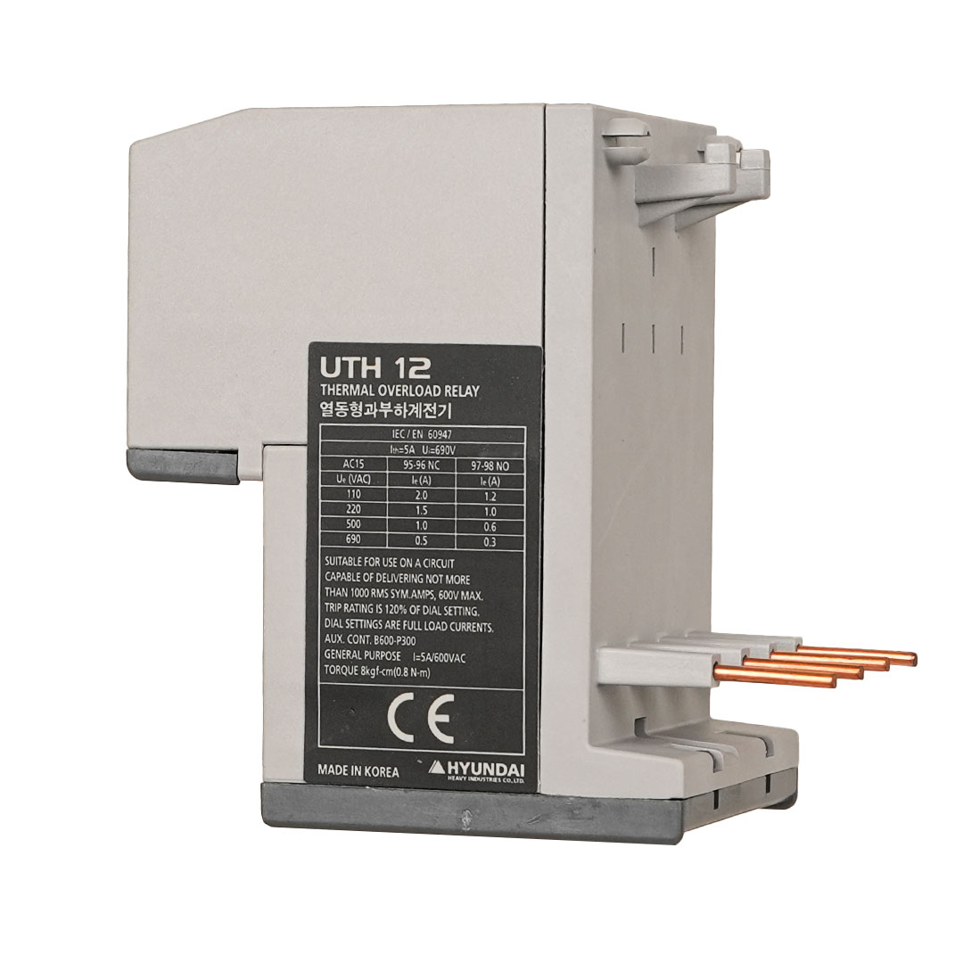 نمای دیگر رله حرارتی ( بی متال )هیوندای مدل UTH12K و UTH32K (والد)