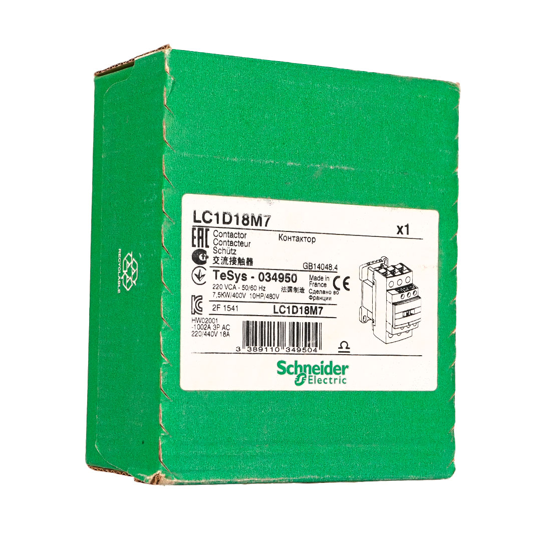 کنتاکتور قدرت اشنایدر الکتریک مدل LC1D18M7